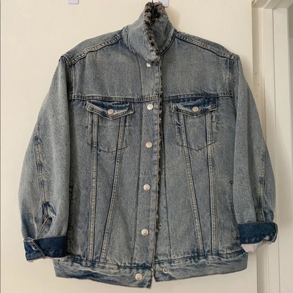 Free People Sherpa Trucker Jacket sze XS - Picture 7 of 7